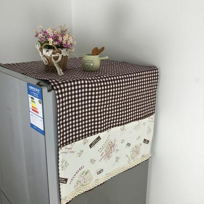 China Lightweight Luxury Refr Refrigerator Cover Double Door Cloth In Nordic Style Refrigerator Dustproof Dustproof Curtain for sale