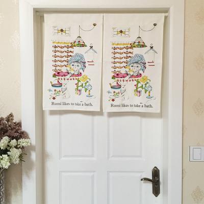 China Japanese classic fashion kitchen decoration insulated semi-hanging door curtain for sale