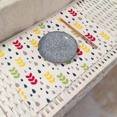 China Decorative Hot Sale Disposable Cotton Table Mat Bar Mat Table Cloth Place Mat for sale