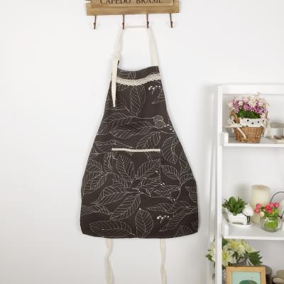 China Eco-friendly Polyester Cotton Kitchen Aprons Coffee Milktea Cafe Bakery Vintage Canvas Apron for sale