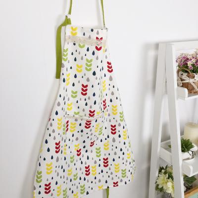 China Eco-friendly Canvas Cotton Eco-Friendly Cooking Gardening Apron Custom Logo Kitchen Apron Printed With Pockets for sale