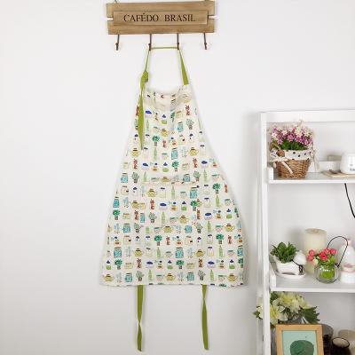 China 2021 Eco - Friendly New Wholesale Custom Cotton Linen Fabric Kitchen Apron for sale