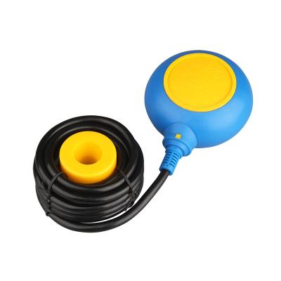 China Mini Level Micro Vertical Ball Float Switch Waterproof Magnetic Rubber Cable pp Water Level Float Switch HY-M15-3 for sale