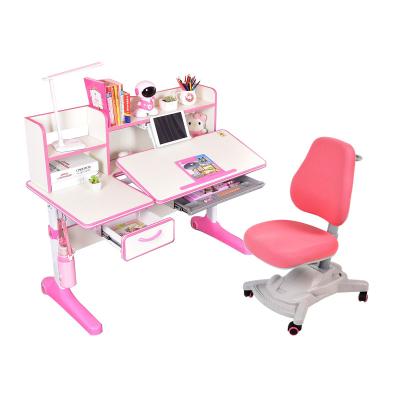 China Good Reputation Traditional New Style Custom Furniture Children's Study Table And Chair Set Adjustable Children Study Desk for sale