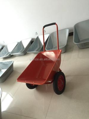 China New Design Build Metal Galvanized Wheel Barrow , Pneumatic Wheel Metal Tray Wheel Barrow Price for sale