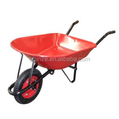 China 65L metal single wheel garden wheelbarrow, garden tools prices for sale