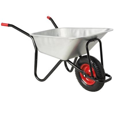 China home & Garden Use Wheel Barrow Garden Wheel Barrow Galvanized With Tire Big 100L for sale