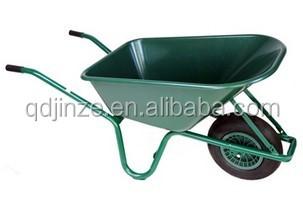 China Qingdao Bucket Wheel Wheelbarrow Plastic Plastic Supplier, Solid Tire Hand Wheelbarrow for sale