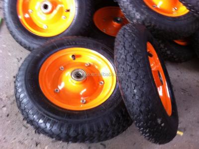 China Customized Inflatable Wheel 3.50x8 Tire For Wheelbarrow And Cart for sale