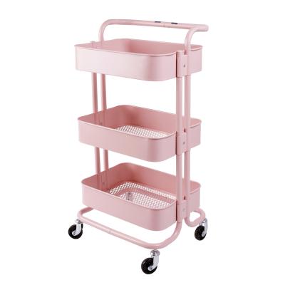 China Universal Hot Sale Professional Facial Pedicure Salon Furniture Rolling Trolley Hairdressing Trolley Spa Beauty Trolley Salon Storage Sales Wheel Trolley for sale