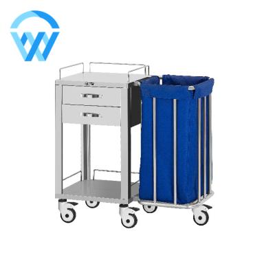 China Mobile Medical Hospital Trolley Stainless Steel Nurse Station Emergency Nursing Cart for sale