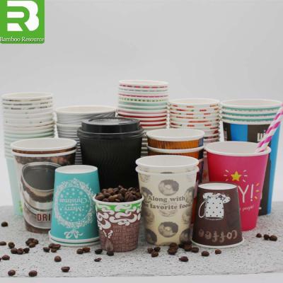 China 100 Packs Biodegradable Stocked Eco-friendly Disposable 12oz Disposable Hot Paper Coffee Cups, Lids, Sleeves, Stirring Straws To Go for sale