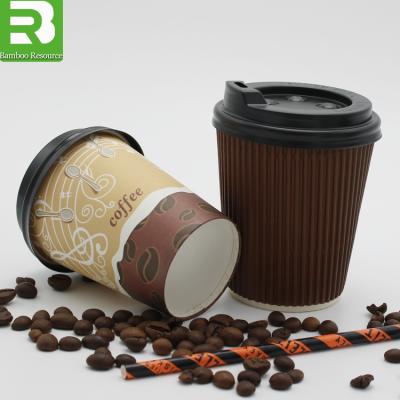 China 12 Ounce Biodegradable Hot Selling Eco Friendly Stocked Disposable Logo Printed Take Out Paper Coffee Cups for sale