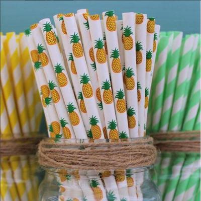 China Wholesale Party Paper Biodegradable Paper Color Birthday Straws Drinking Straw For Wedding Decorative for sale