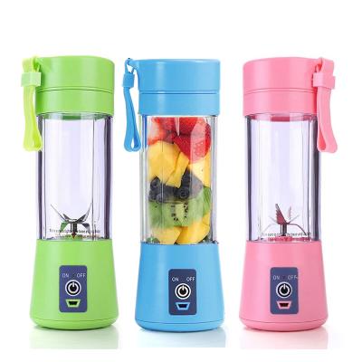 China Car Newly Design Portable Household Fruit Juicer Blender Six Blades 380ml Usb Juicer Cup for sale