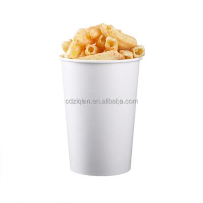 China Disposable Customized Color Disposable LOGO Thickened Cinema Popcorn Fried Chicken Round Bottom Family Paper Bucket for sale