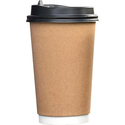 China Disposable Custom Insulation Paper Cups Disposable Coffee Milk Tea Hot Drink Holders With Lid for sale