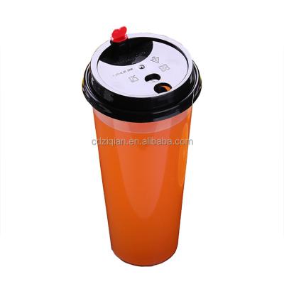 China Disposable Eco-Friendly PP/PET Bobo Bubble Tea Juice Transparent Cold Drinks Customized Plastic Cup For Takeout Party for sale