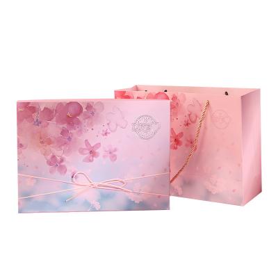 China Recyclable Wholesale Medium Size Rose Flower Lid-Out Gift Boxes With Ribbon for sale