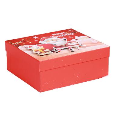 China Recyclable Wholesale Rectangle Rigid Cardboard Lid Base Empty Gift Boxes For Christmas for sale