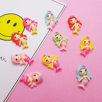 China All resin mermaid children diy hair accessories material jewelry phone accessories cream plastic diy case wholesale for sale