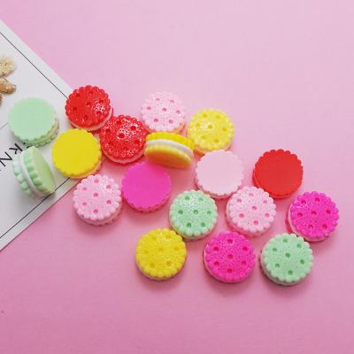 China All Resin Game Food Simulation Biscuit Sandwich Biscuit Material Jewelry Hairpin Ring Jewelry Resin DIY Accessories Kids for sale