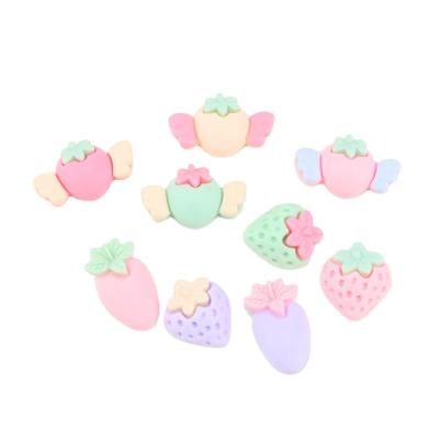 China Fashion simulation fruit strawberry resin patch mobile phone shell korean style beauty material handmade diy hair accessories wholesale for sale