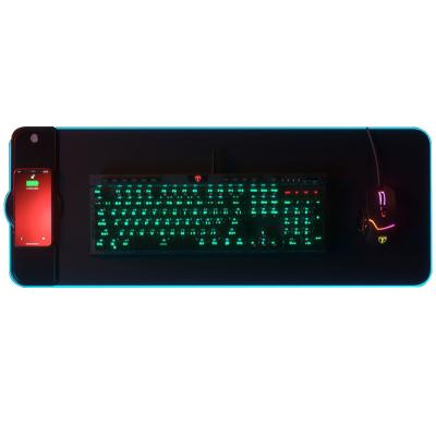 China Custom Gaming Radio Mobile Phone Charger Mousese Extra Large Top Foldable Rgb Led Logo Gaming Mousepad Filling Mouse Pad for sale