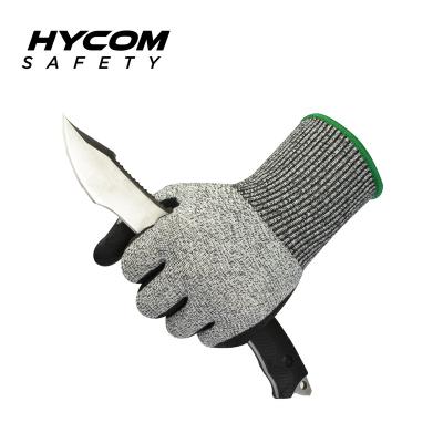 China Level 4 Cut Resistant PU Cut Resistant Glove 13g HPPE Construction Gloves Work Safety for sale