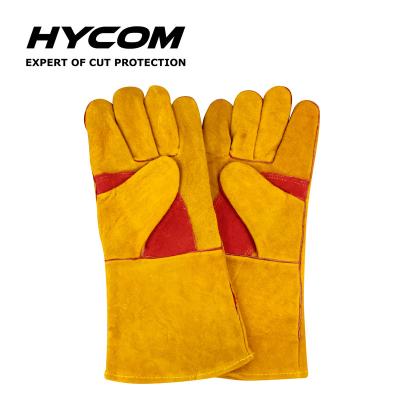 China Heavy Duty Long Med Cut CowLeather Rose Durability Gauntlet Work Gloves Hycom CowL-1 Resistant Pruning Gloves Since for sale