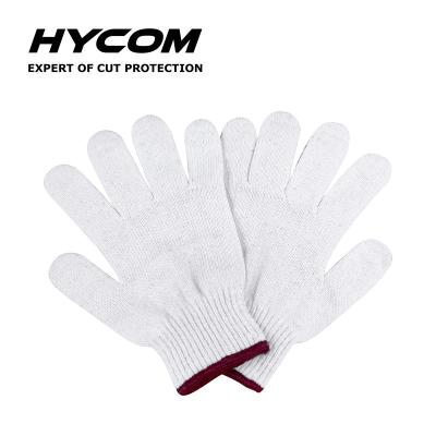 China Heavy Duty Cut Glove Hycom Polyester String Knit Safety Protection Work Painter Mechanic Industrial Gardening Gloves for sale