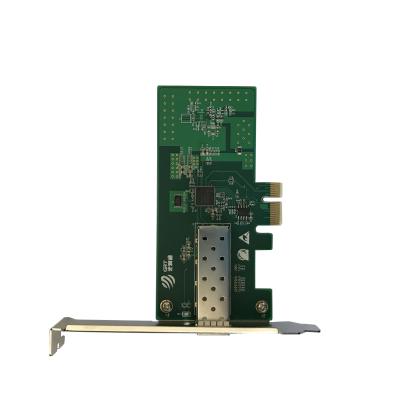 China Single Server Intel I210 PCIe Gigabit SFP Fiber Network LAN Card for sale