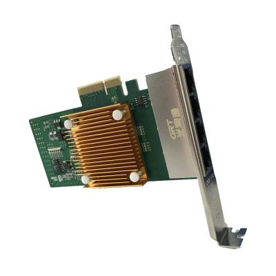 China Server PCIe x4 Quad RJ45 Gigabit Ethernet NIC Intel I350AM4 Port 1G Network Card i350-T4 for sale