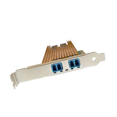 China Dual Port Server IEEE Member Fiber 10 Gigabit LR 1310nm Ethernet PCI Express Bypass Server Adapter With Intel 82599ES Based for sale