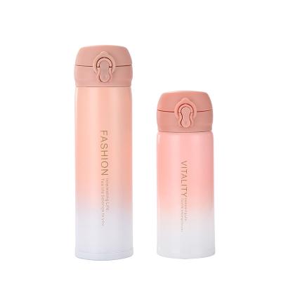 China Stored Double-Layer Gradient Bullet Cup Gift Stainless Steel 304 Vacuum Cup Portable Insulated Students Wholesale for sale