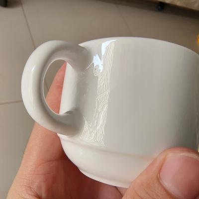 China Viable Wholesale Customizable White 5oz Sublimation Porcelain Ceramic Coffee Mugs for sale