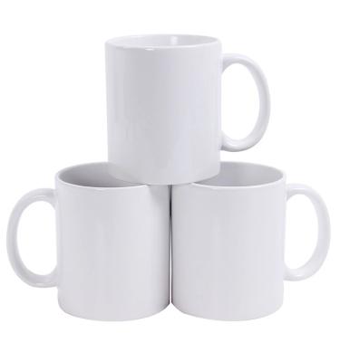 China Wholesale Stocked Type Eco White Coffee Mug 11oz White Sublimation Ceramic Mug Milk To Print Design for sale