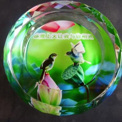 China CLASSIC KTV pattern customization for crystal glass ashtray business hotel European style ashtray in 2019 for sale