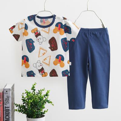 China Clothes Set Short Sleeve Cotton Pajamas Boy Clothes Smart Casual Hot Selling Suits For Short for sale