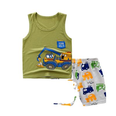 China QUICK DRY Sleepwear Suit Boys Sleeveless Suit For Boys And Girls Kids Clothes Two Pieces On Hot Sale for sale