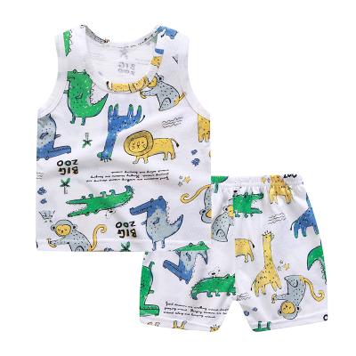 China OEM service customized kids apparels cotton sleeveless kids suit with wholesale price for sale