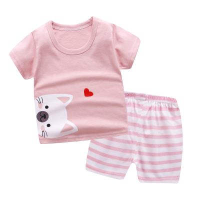 China 100% Short Sleeve Children's Clothing Summer Girls Cotton Casual Smart Clothing Wholesale With Wholesale Price for sale