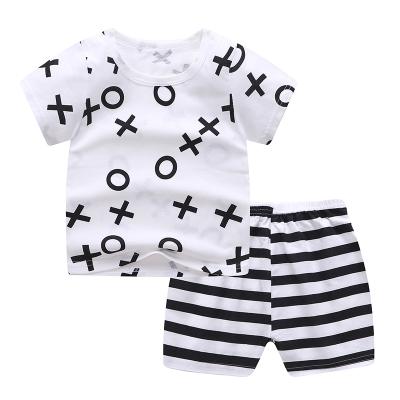 China Wholesale Casual Summer Boys and Girls Cotton Children's Clothing Sets Suit 2 Pcs Kids Smart Short Shorts Suit With Wholesale Price for sale