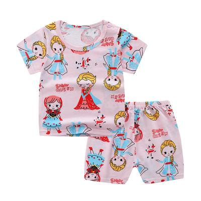 China Wholesale Boys and Girls Casual Smart Sets Cotton Shorts Sleeve Kids Clothes 2 PCS Design Boys Baby Kids Smart Casual Sets Cheap for sale