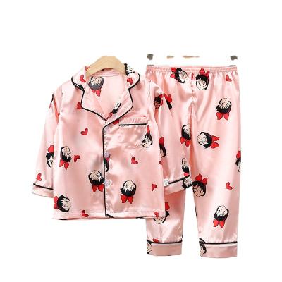 China Kids Breathable Pajamas Girls Design Sleepwear Cute Printing Comfortable Set With 2 Pcs Kids Clothes With Cheap Price for sale