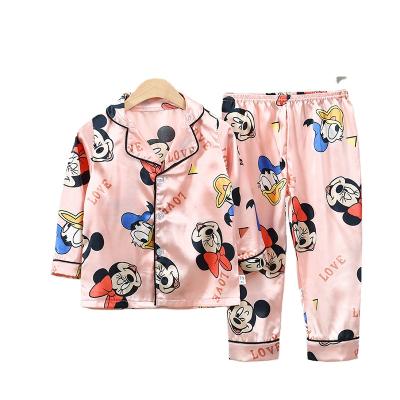 China Spring and Autumn Girls Pajamas Cartoon Boys and Girls Sleepwear Breathable Comfy Comfortable Long Sleeve Suit with Wholesale Price for sale