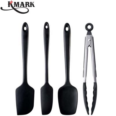 China Sustainable Cookware Silicone Nonstick Kitchen Cooking 4 Pcs Baking Spatula Set For Kitchen Utensils for sale