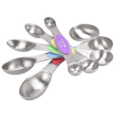 China Sustainable Premium Quality 5 Pcs Stainless Steel Cake Coffee Kitchen Measuring Cups Magnetic Baking Set for sale