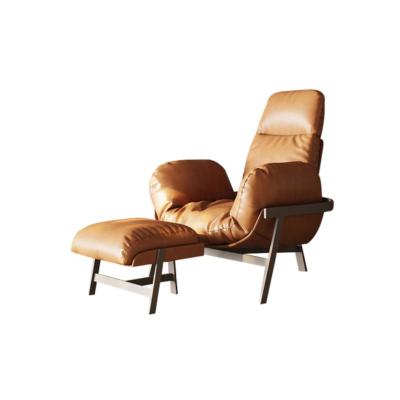 China Extended lounge chair factory direct sales of modern PU leisure chair high quality comfortable leather lounge furniture for sale