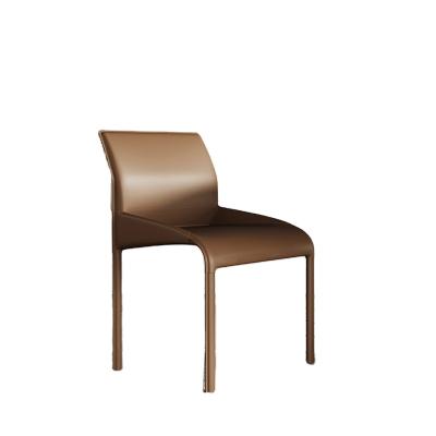 China wholesale price free-maintenance nordic style home office dinning room living room waterproof leather metal dining chair cover for sale